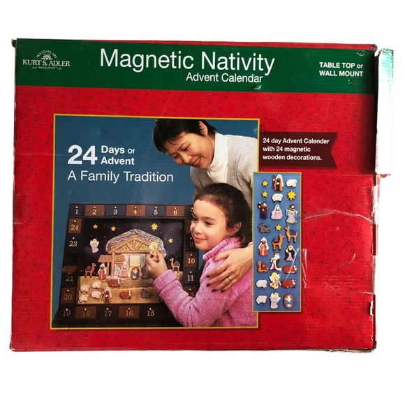 Kurt Adler Magnetic Wooden Nativity Advent Calendar- 19 Pieces Total - Picture 11 of 13